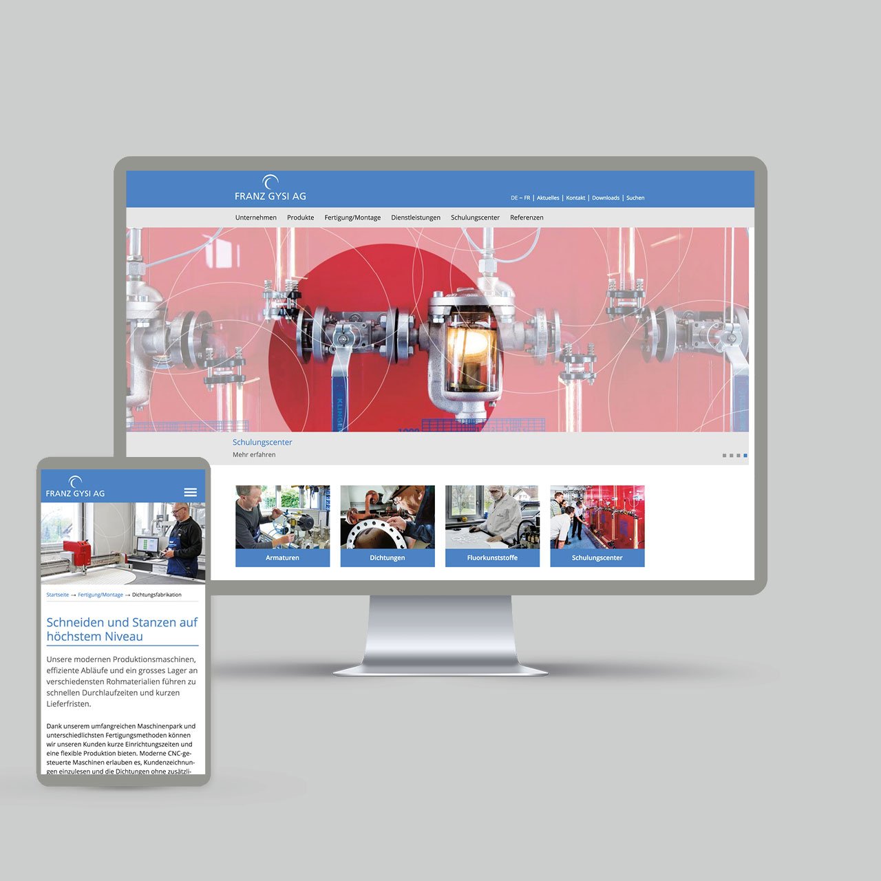 Franz Gysi AG: Redesign Website