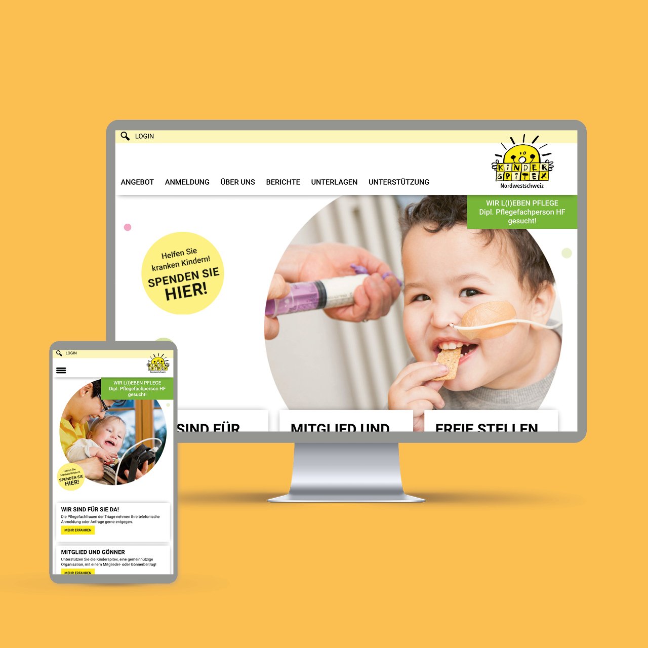 Kinderspitex Nordwestschweiz: Redesign Website
