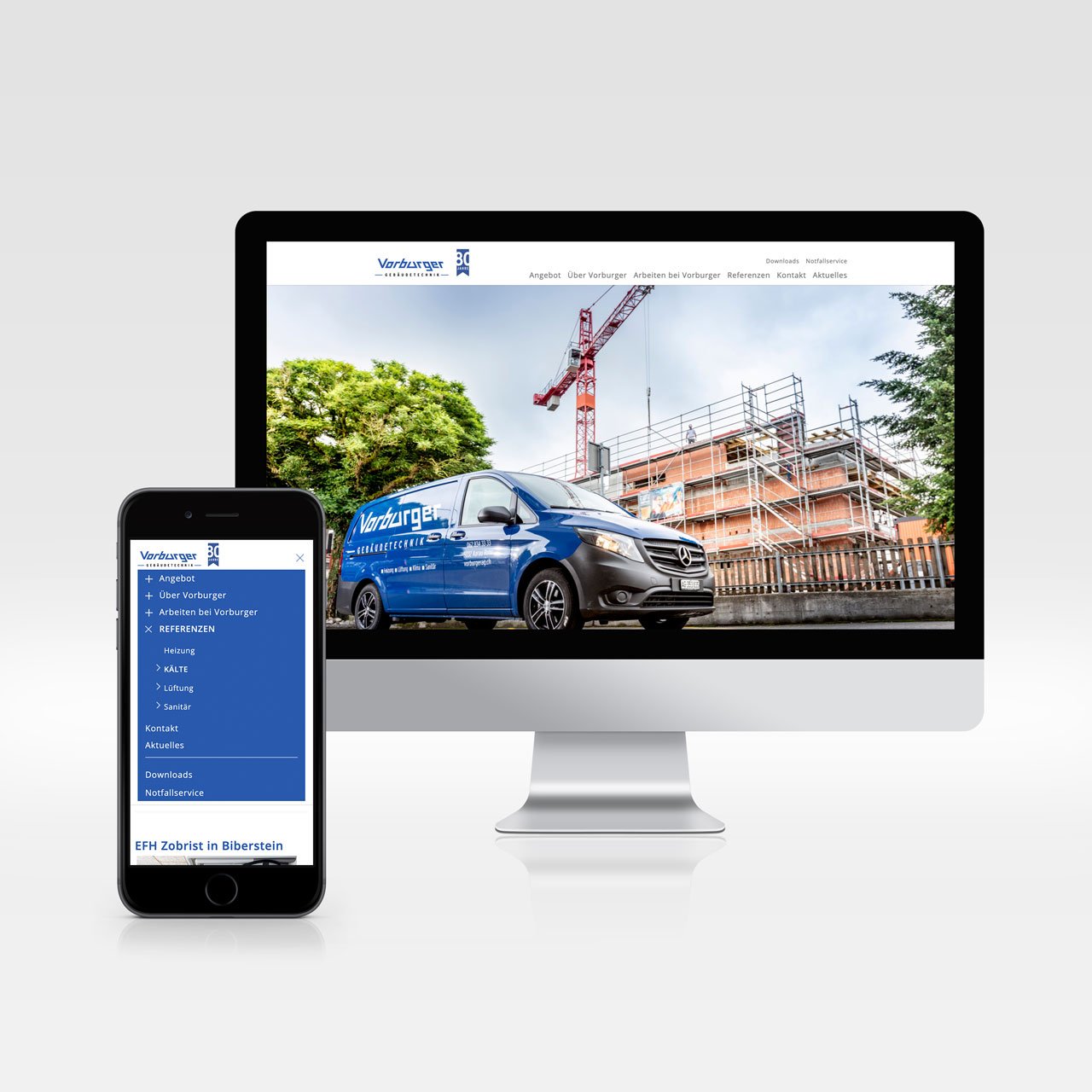 Vorburger AG: Redesign Website