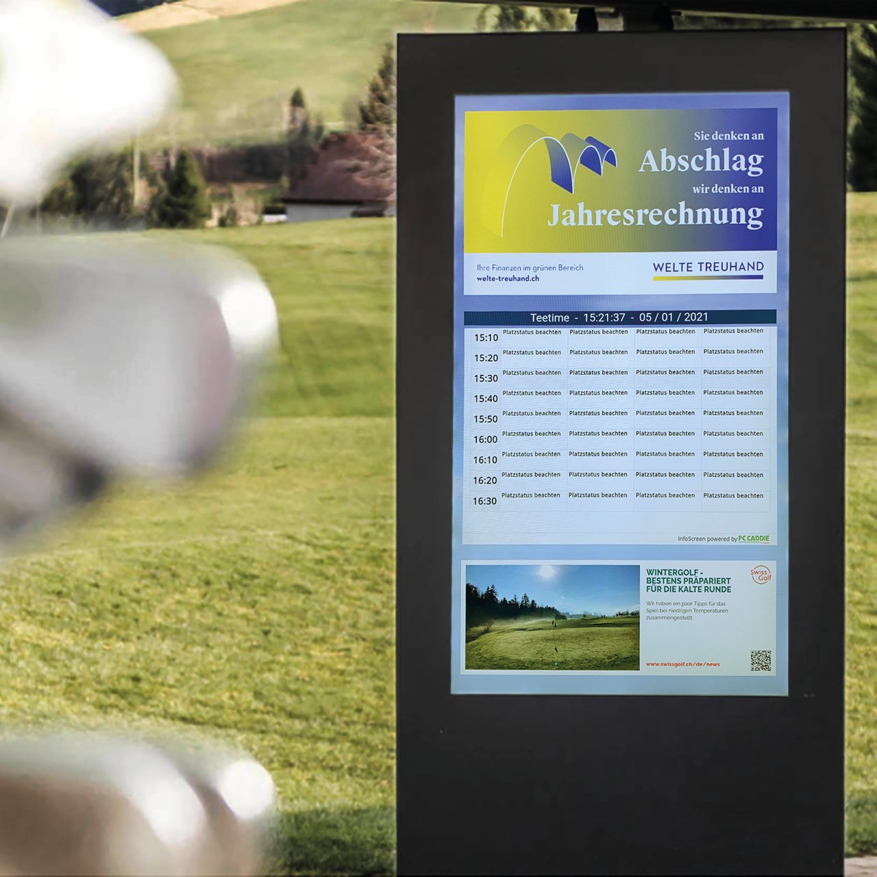 Welte Treuhand AG: Auftritt Golfplatz