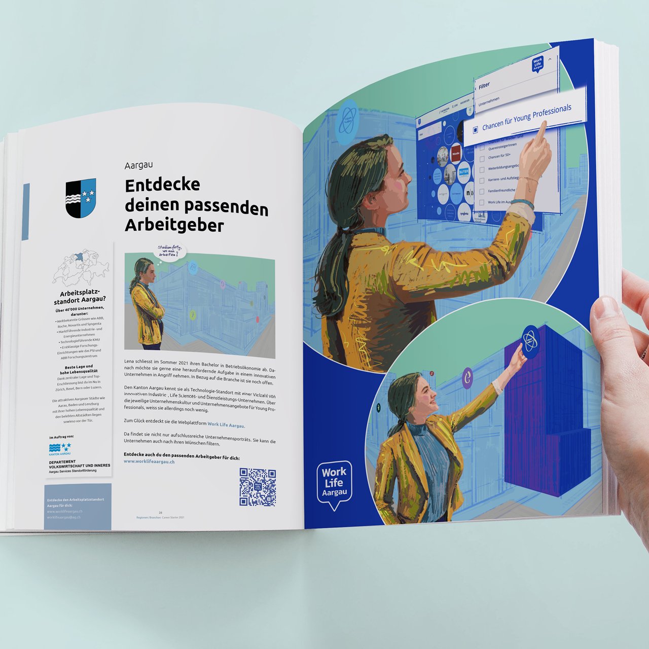 Kanton Aargau: Work Life Aargau Illustrationen