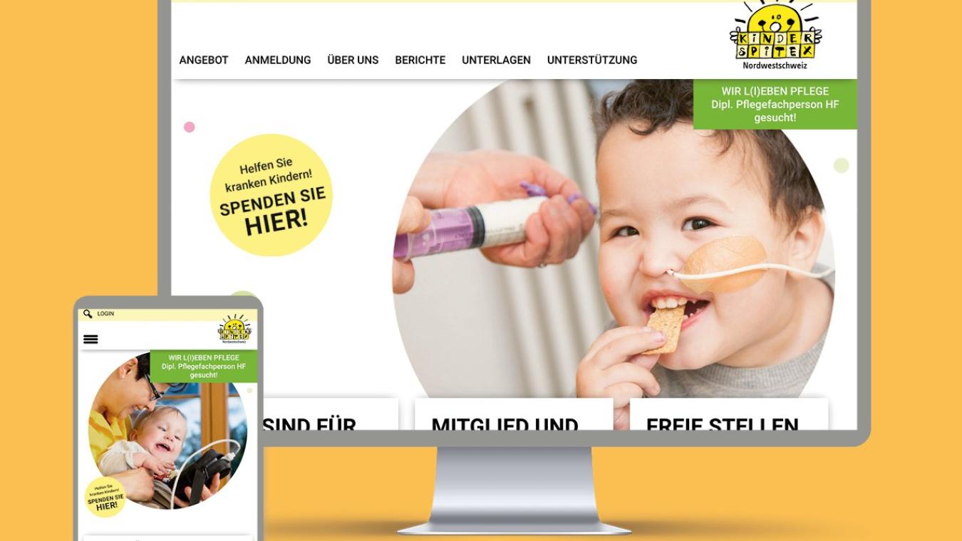 Kinderspitex Nordwestschweiz: Redesign Website