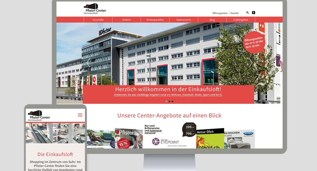 Pfister-Center Suhr: Redesign Website