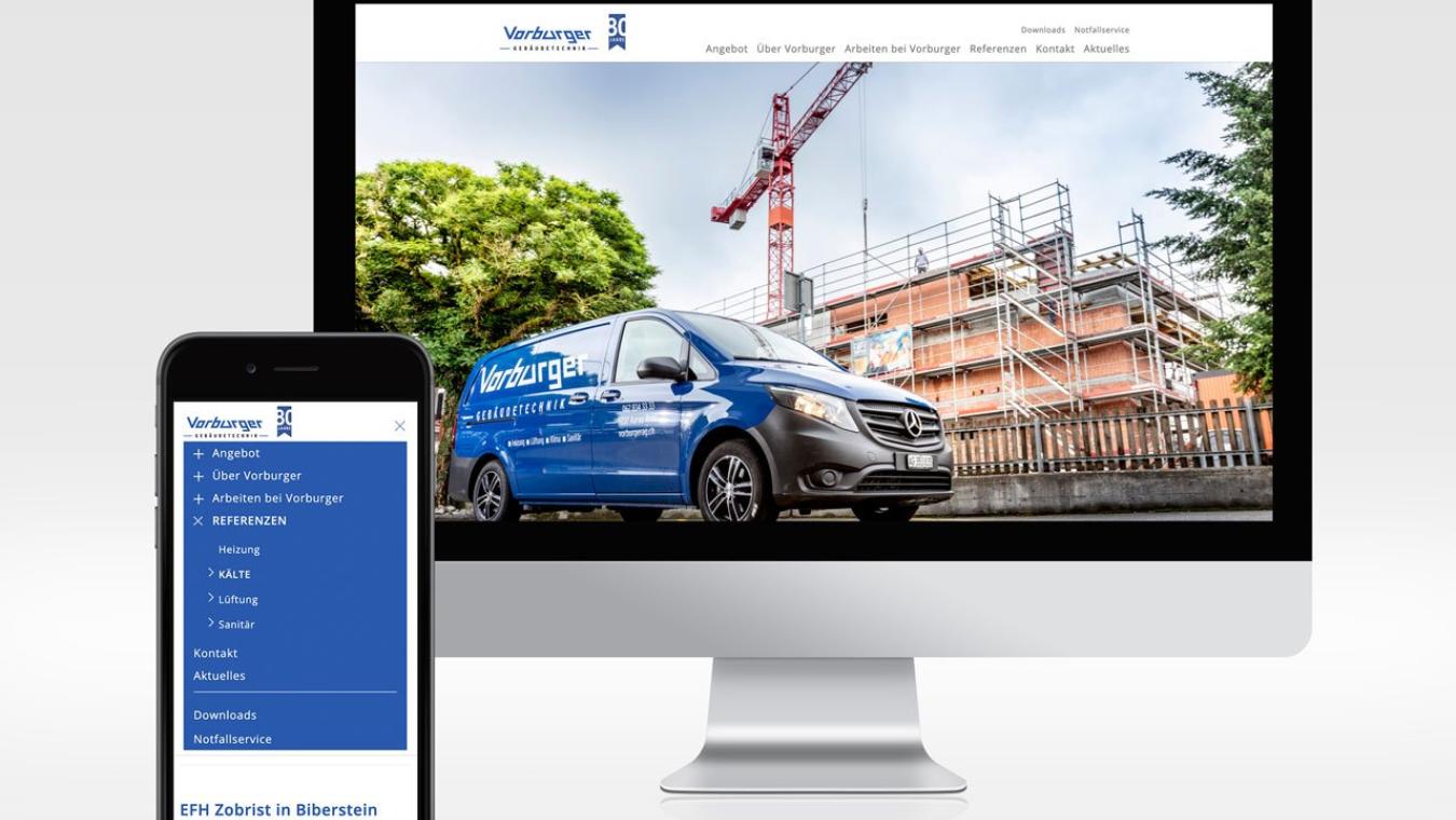Vorburger AG: Redesign Website