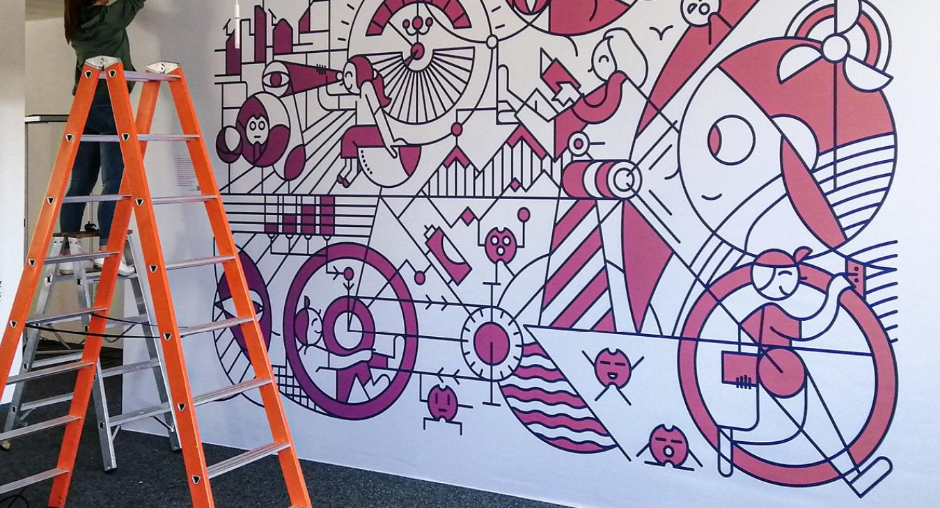 Partner Ingenieure AG - Wandbild aus Energie