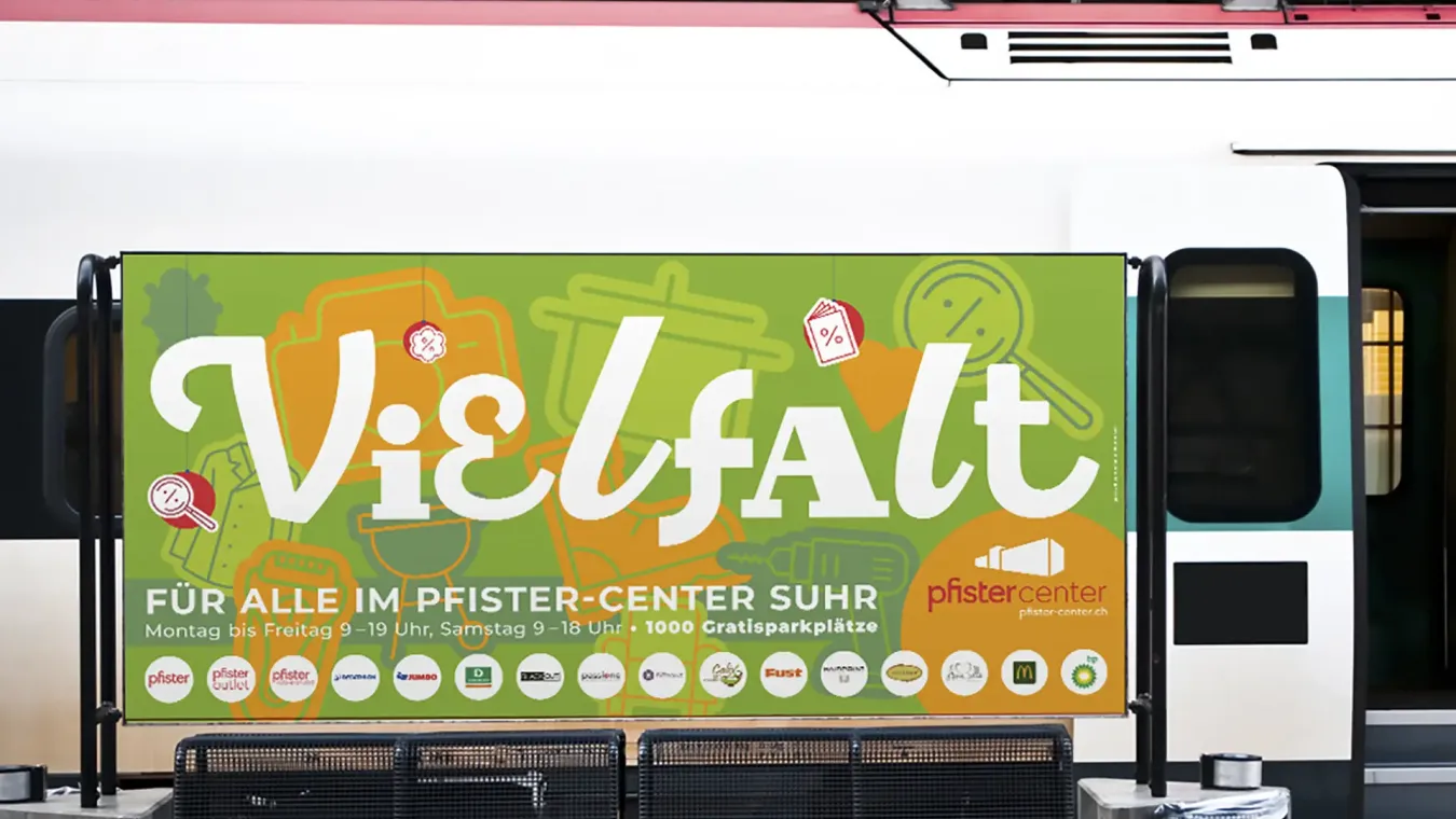 Pfister-Center Suhr – Plakatkampagne Vielfalt