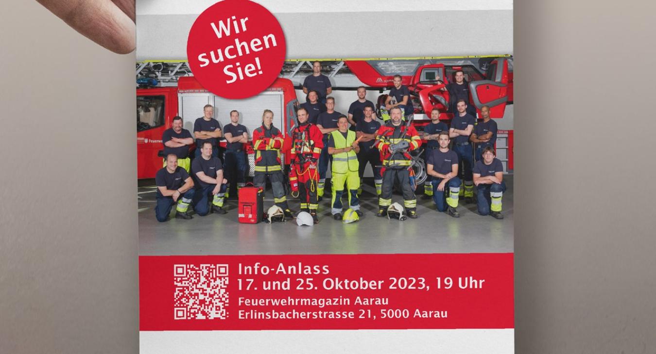 Stadt Aarau - Feuerwehr Flyer und Plakat