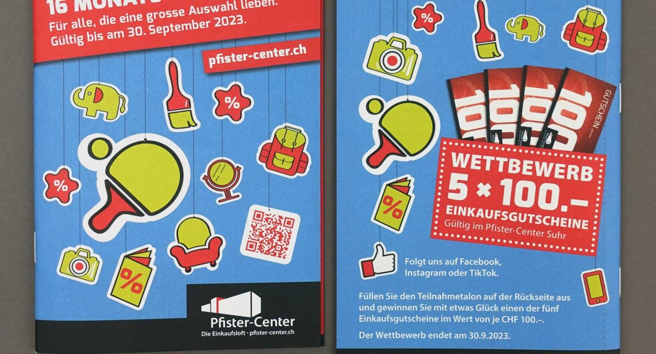 Pfister-Center Suhr - Gutscheinheft