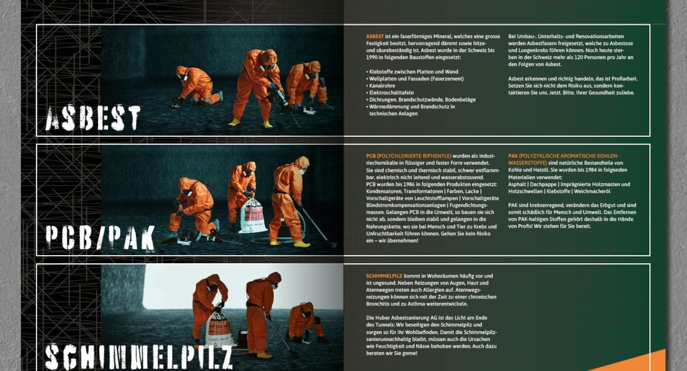 Huber Asbestsanierung AG: Gesamtauftritt