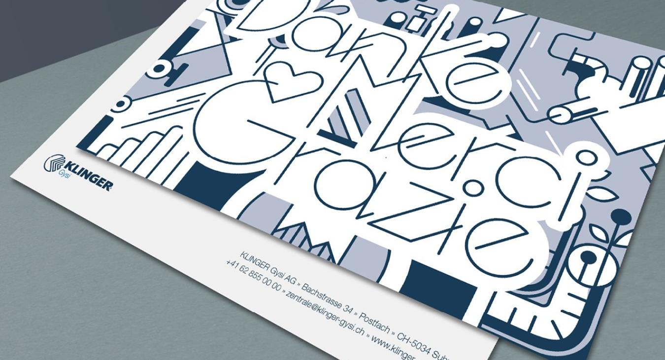 KLINGER Gysi AG - Dankeskarte mit Herz
