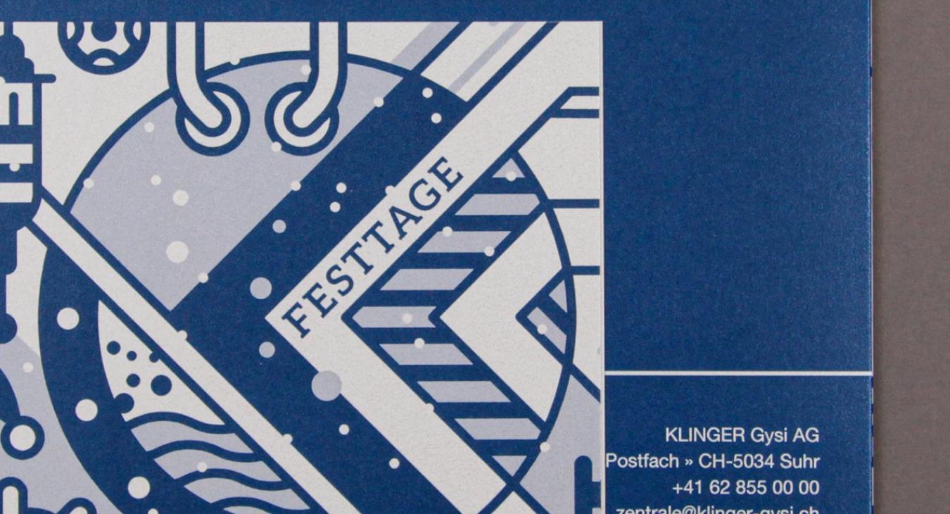 KLINGER Gysi AG - Neujahrskarte mit Markenbotschaft