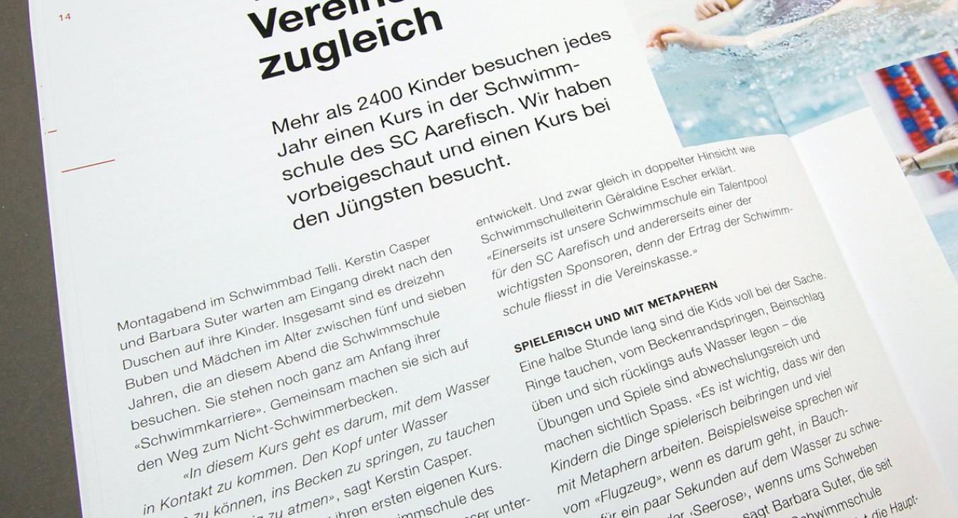 Schwimmclub Aarefisch: Clubmagazin und Nachwuchsmeisterschaft