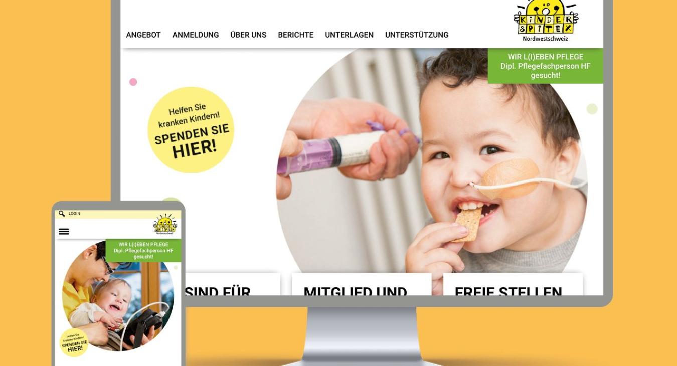 Kinderspitex Nordwestschweiz: Redesign Website