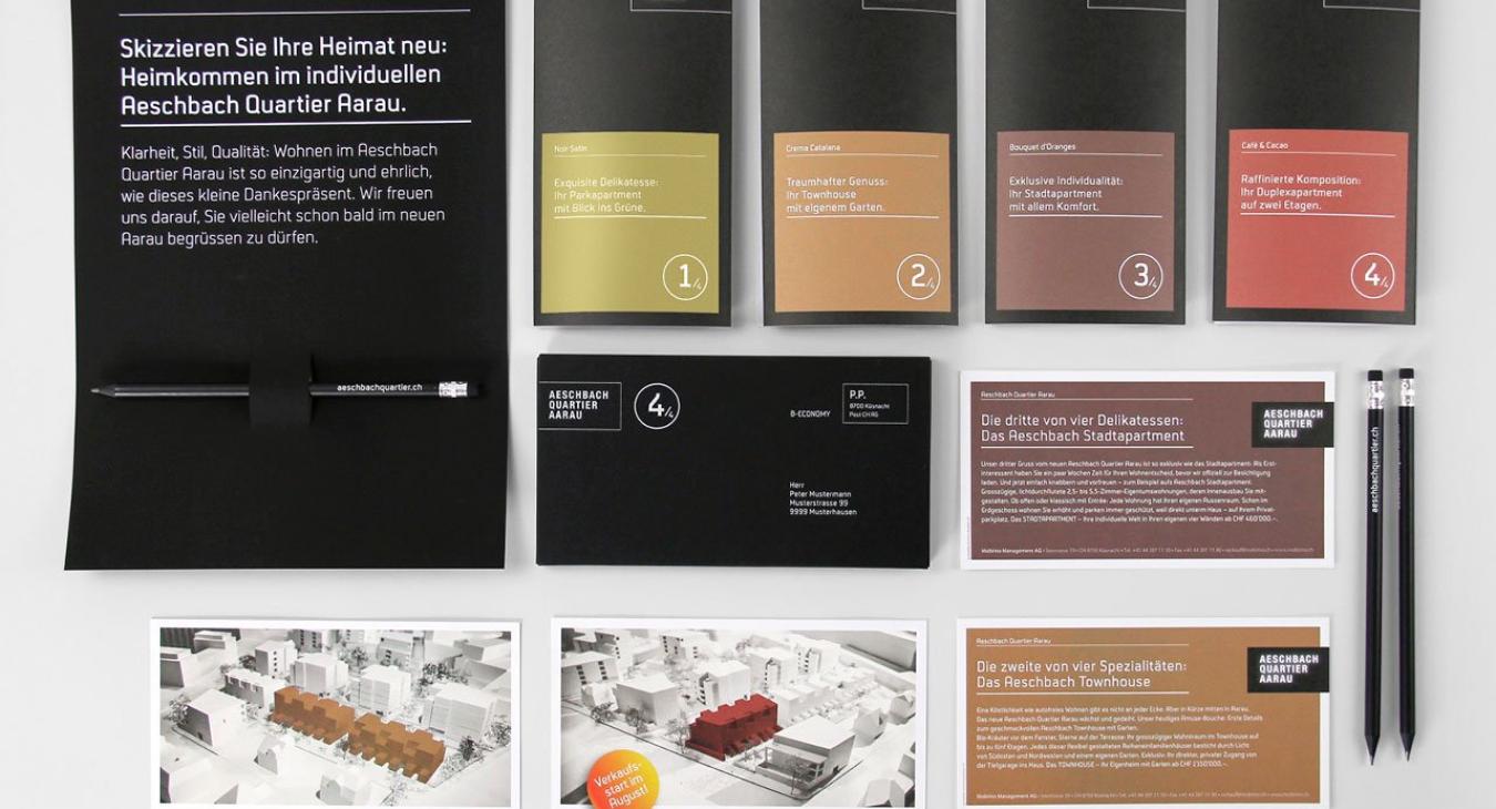 Aeschbachquartier Aarau by Mobimo AG: Printprodukte
