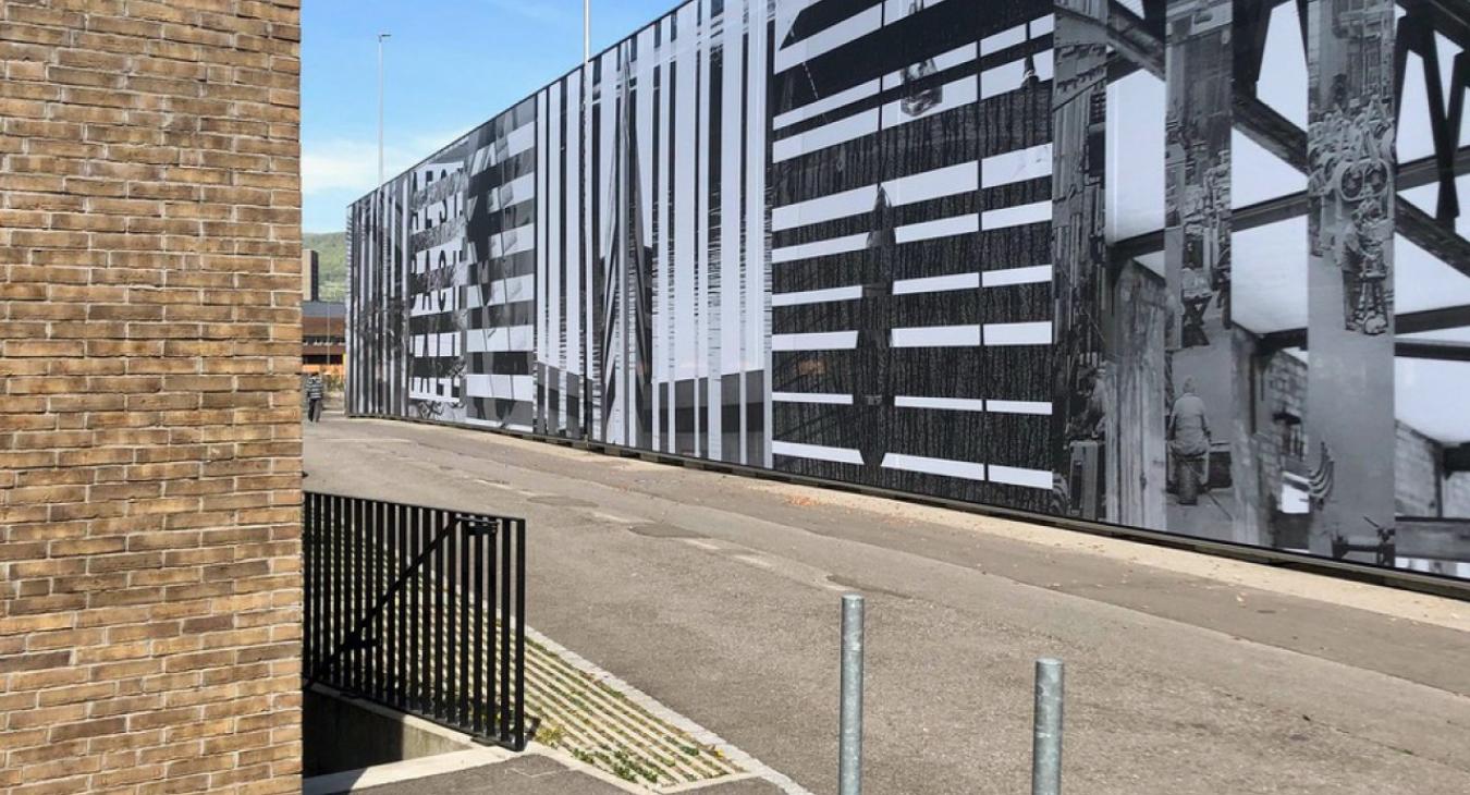 Aeschbachquartier Aarau: Parkhauswand