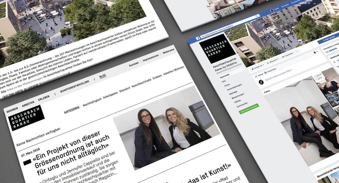 Aeschbachquartier Aarau by Mobimo AG: Website