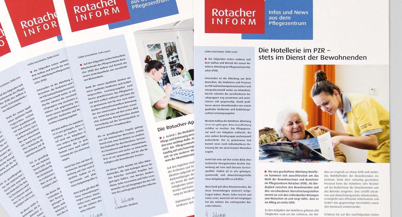 Pflegezentrum Rotacher: Mitarbeiter- und Kundenmagazin