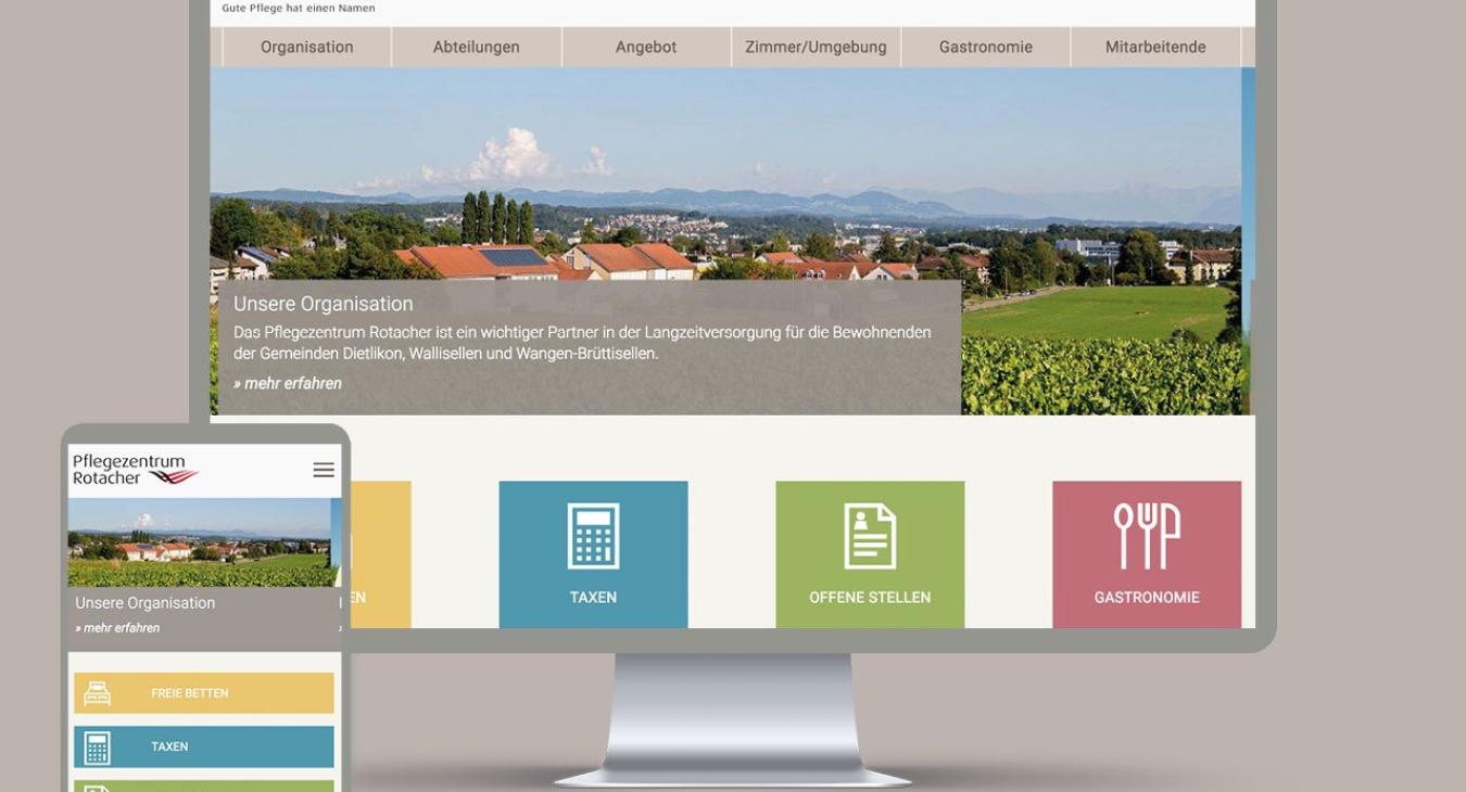 Pflegezentrum Rotacher: Redesign Website