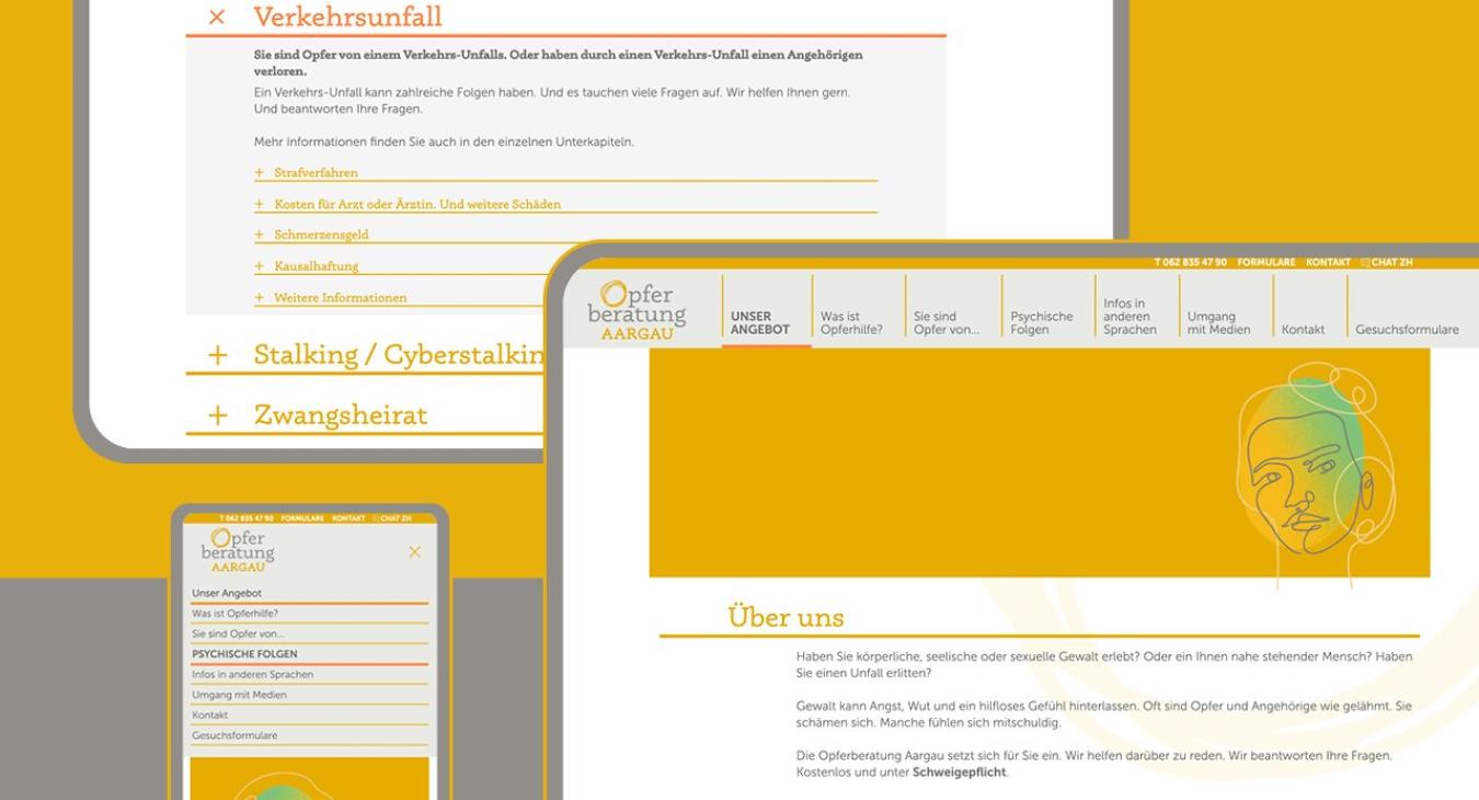 Opferberatung Aargau: Neues Erscheinungsbild inkl. Website