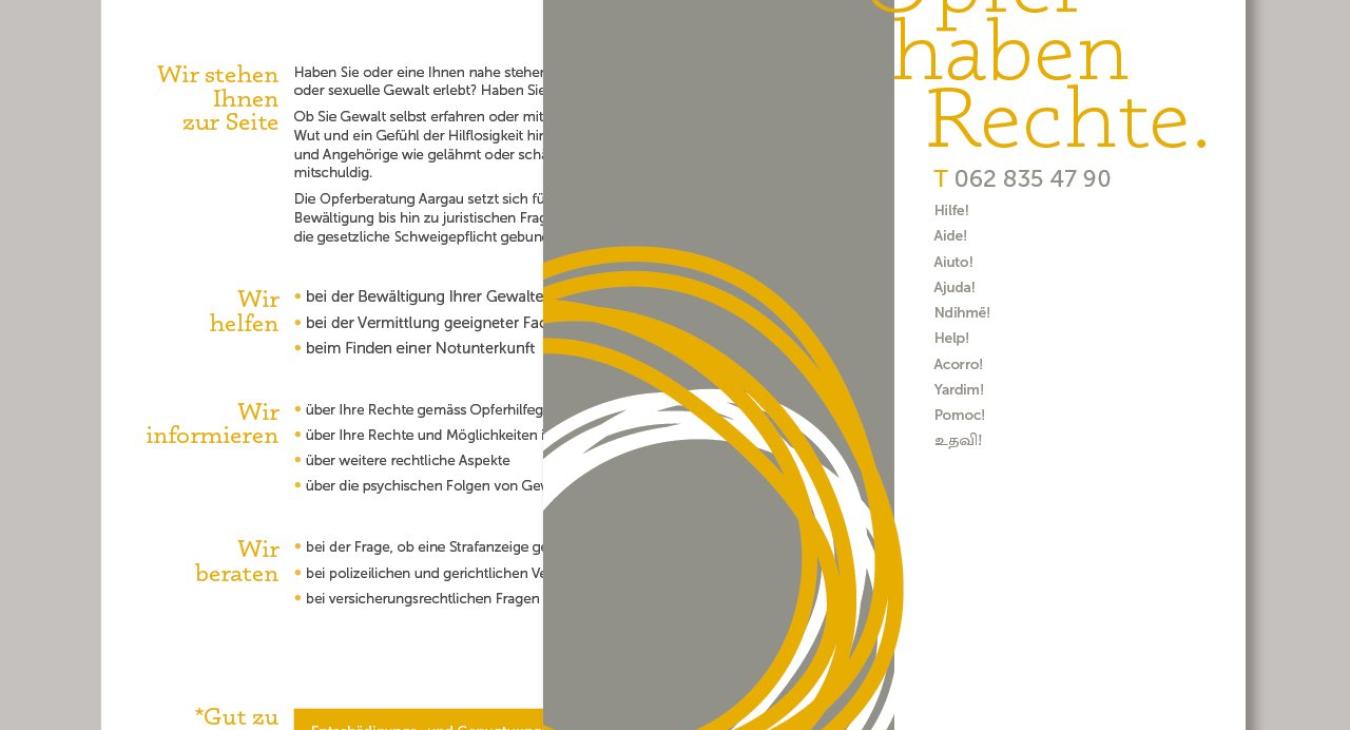 Opferberatung Aargau: Neues Erscheinungsbild inkl. Website