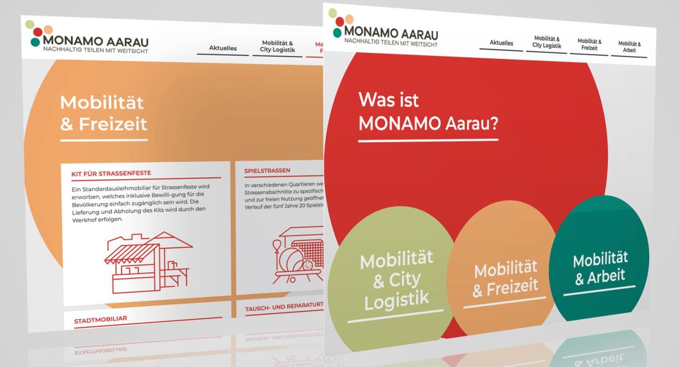 Stadt Aarau - Logo und Website Projekt «MONAMO»