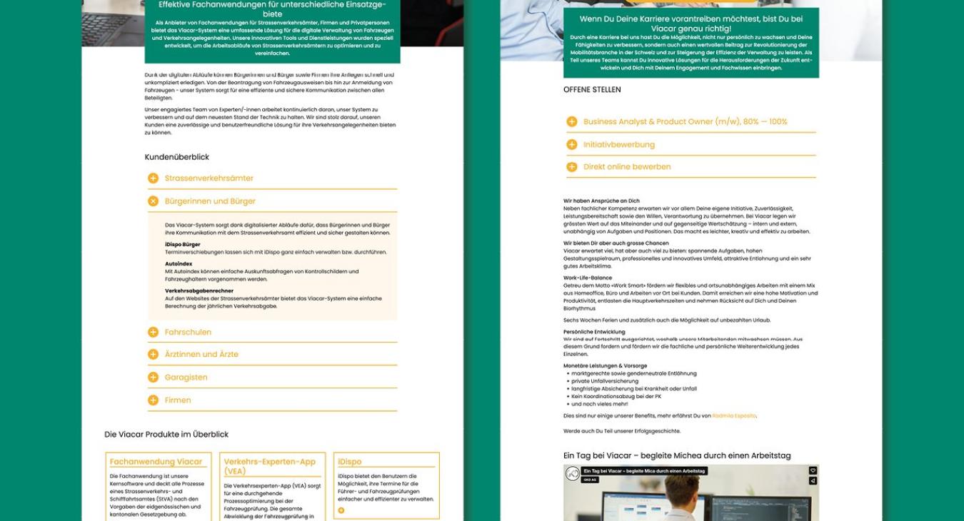 Viacar - neue Website