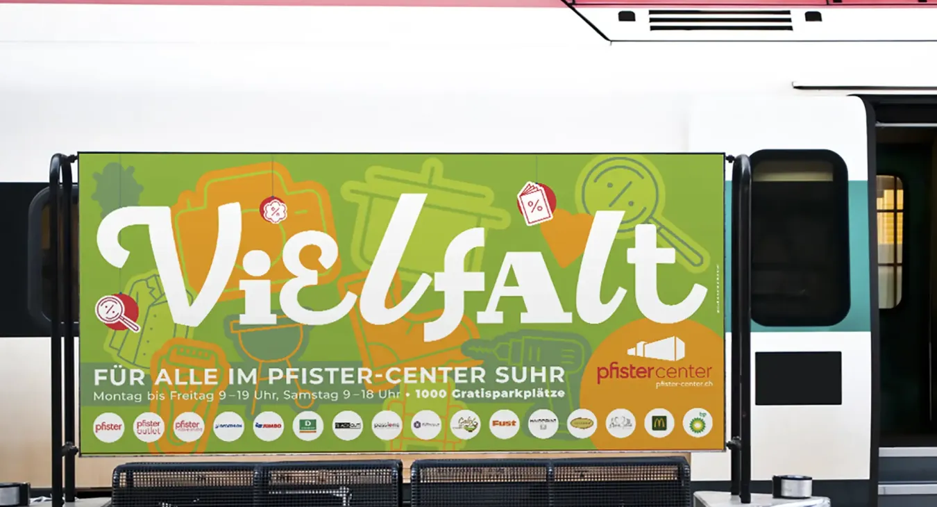 Pfister-Center Suhr – Plakatkampagne Vielfalt